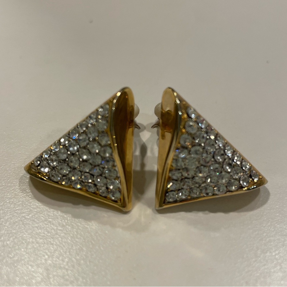Vintage Clip On Sparkly Costume Jewelry.